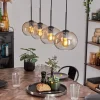 Suspension - Verre Apedo Ambre, Clair, 4 lumières