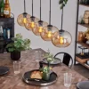 Suspension - Verre Apedo Ambre, 5 lumières