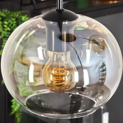 Suspension - Verre Apedo Ambre, Clair, 3 lumières