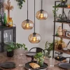 Suspension - Verre Apedo Ambre, 3 lumières