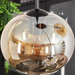 Suspension - Verre Apedo Ambre, 3 lumières