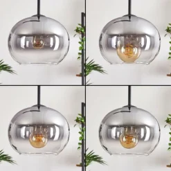 Suspension - Verre Apedo Clair, Fumé, 3 lumières