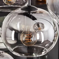 Suspension - Verre Apedo Clair, Fumé, 8 lumières
