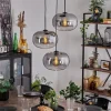 Suspension - Verre Apedo Clair, Fumé, 3 lumières