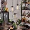 Suspension - Verre Apedo Clair, 3 lumières