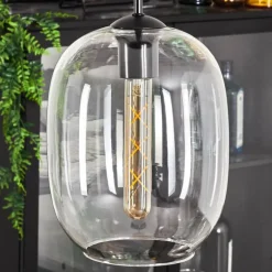 Suspension - Verre Apedo Clair, 3 lumières