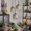 Suspension - Verre Apedo Clair, Fumé, 3 lumières