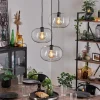 Suspension - Verre Apedo Clair, 3 lumières