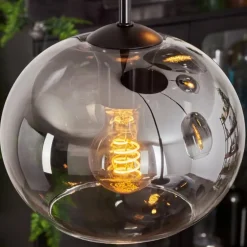 Suspension - Verre Apedo Clair, Fumé, 5 lumières