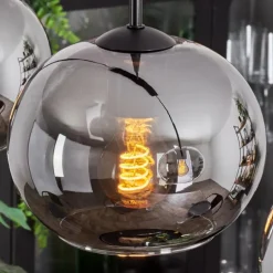 Suspension - Verre Apedo Fumé, 4 lumières