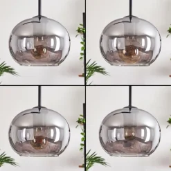 Suspension - Verre Apedo Fumé, 5 lumières