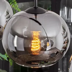 Suspension - Verre Apedo Fumé, 5 lumières