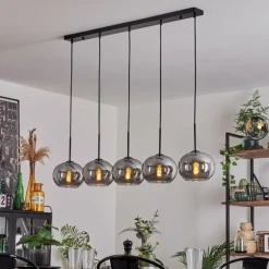 Suspension - Verre Apedo Fumé, 5 lumières