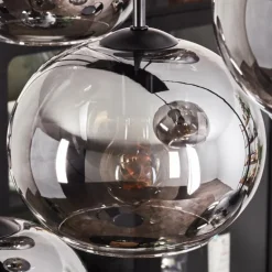 Suspension - Verre Apedo Fumé, 6 lumières