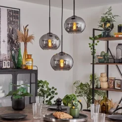 Suspension - Verre Apedo Fumé, 3 lumières