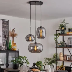 Suspension - Verre Apedo Fumé, 3 lumières