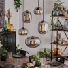 Suspension - Verre Apedo Fumé, 5 lumières