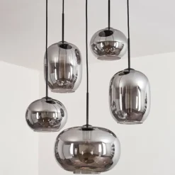 Suspension - Verre Apedo Fumé, 5 lumières