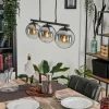 Suspension - Verre Gastor Chrome, Clair, Fumé, 3 lumières