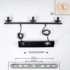 Suspension - Verre Gastor Ambre, Clair, 3 lumières