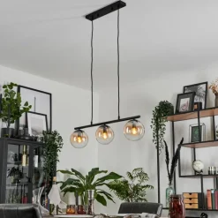 Suspension - Verre Gastor Ambre, Clair, 3 lumières