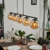 Suspension - Verre Gastor Ambre, 5 lumières