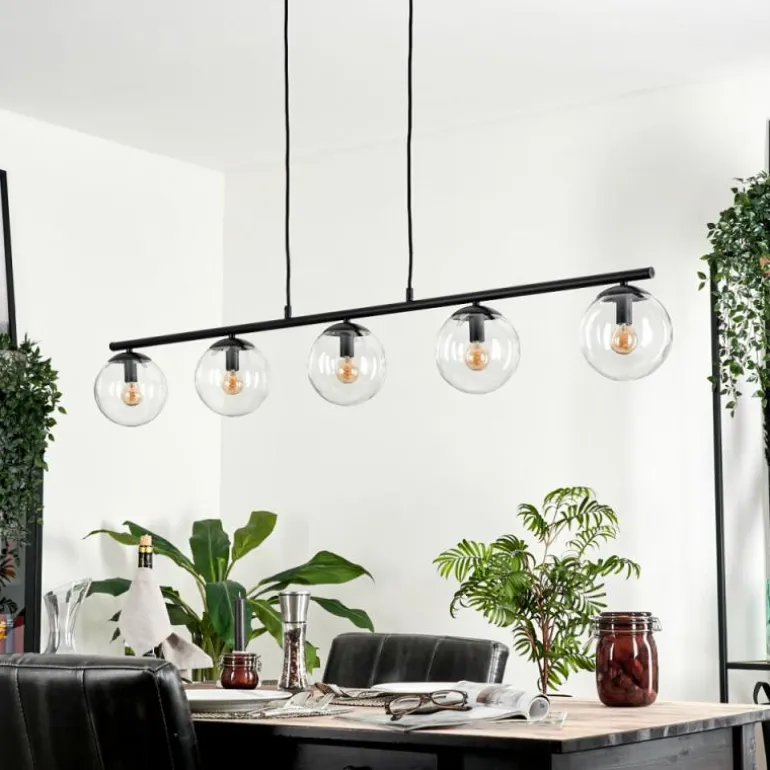 Suspension - Verre Gastor Clair, 5 lumières