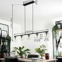 Suspension - Verre Gastor Clair, 5 lumières