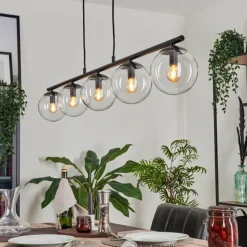 Suspension - Verre Gastor Clair, 5 lumières