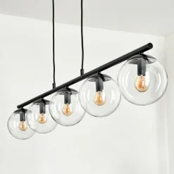 Suspension - Verre Gastor Clair, 5 lumières