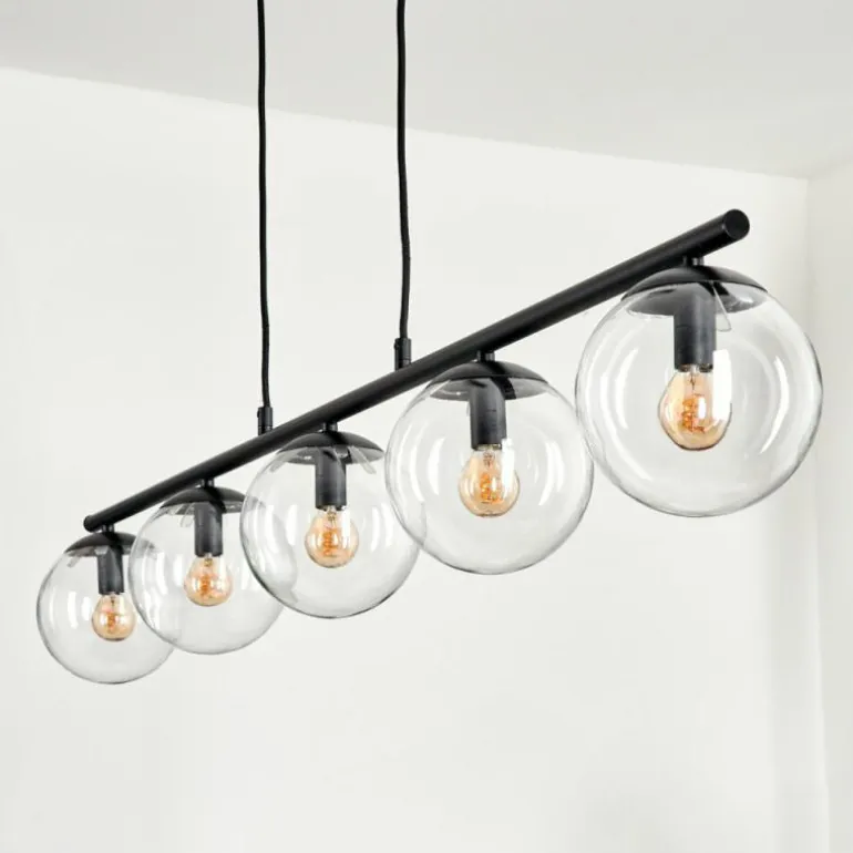 Suspension - Verre Gastor Clair, 5 lumières