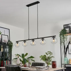 Suspension - Verre Gastor Clair, 5 lumières