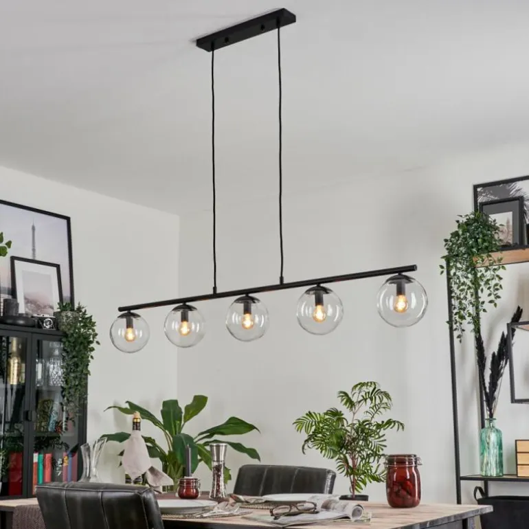 Suspension - Verre Gastor Clair, 5 lumières