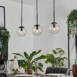Suspension - Verre Gastor Clair, 3 lumières