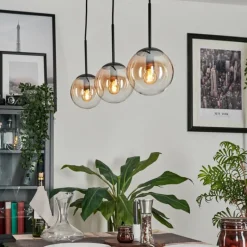 Suspension - Verre Gastor Ambre, Clair, 3 lumières