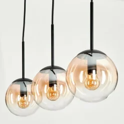 Suspension - Verre Gastor Ambre, Clair, 3 lumières