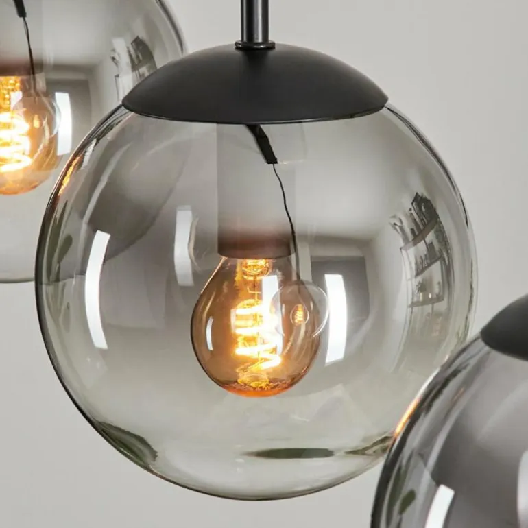 Suspension - Verre Gastor Clair, Fumé, 3 lumières