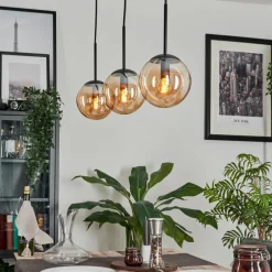 Suspension - Verre Gastor Ambre, 3 lumières