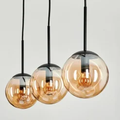 Suspension - Verre Gastor Ambre, 3 lumières