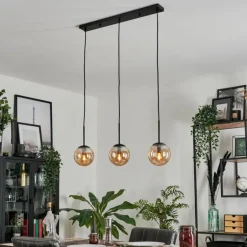 Suspension - Verre Gastor Ambre, 3 lumières