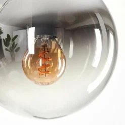 Suspension - Verre Gastor Chrome, Clair, Fumé, 3 lumières