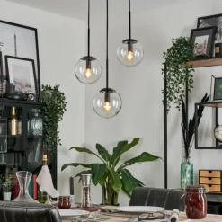 Suspension - Verre Gastor Clair, 3 lumières