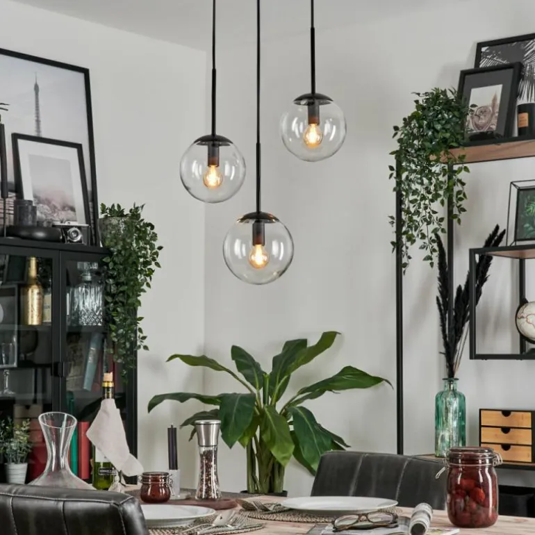 Suspension - Verre Gastor Clair, 3 lumières