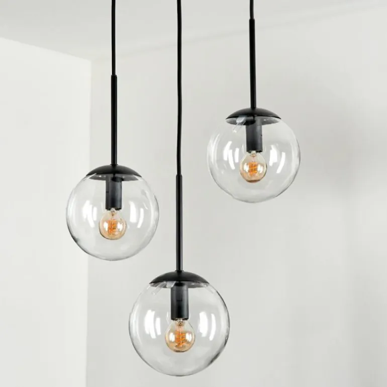 Suspension - Verre Gastor Clair, 3 lumières