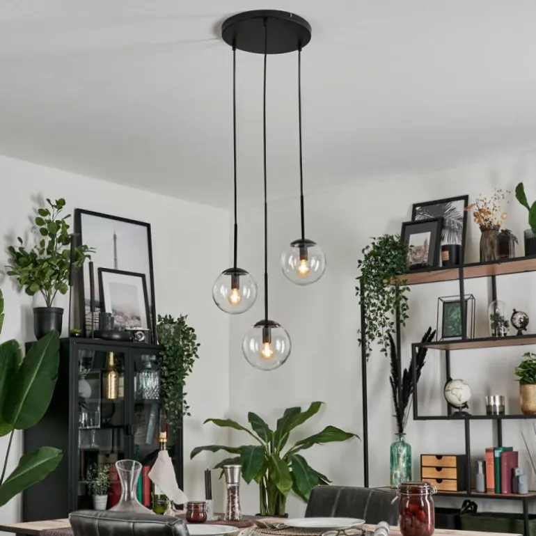 Suspension - Verre Gastor Clair, 3 lumières