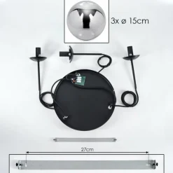 Suspension - Verre Gastor Fumé, 3 lumières