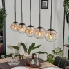 Suspension - Verre Gastor Ambre, Clair, 5 lumières