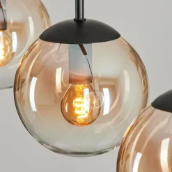 Suspension - Verre Gastor Ambre, Clair, 5 lumières
