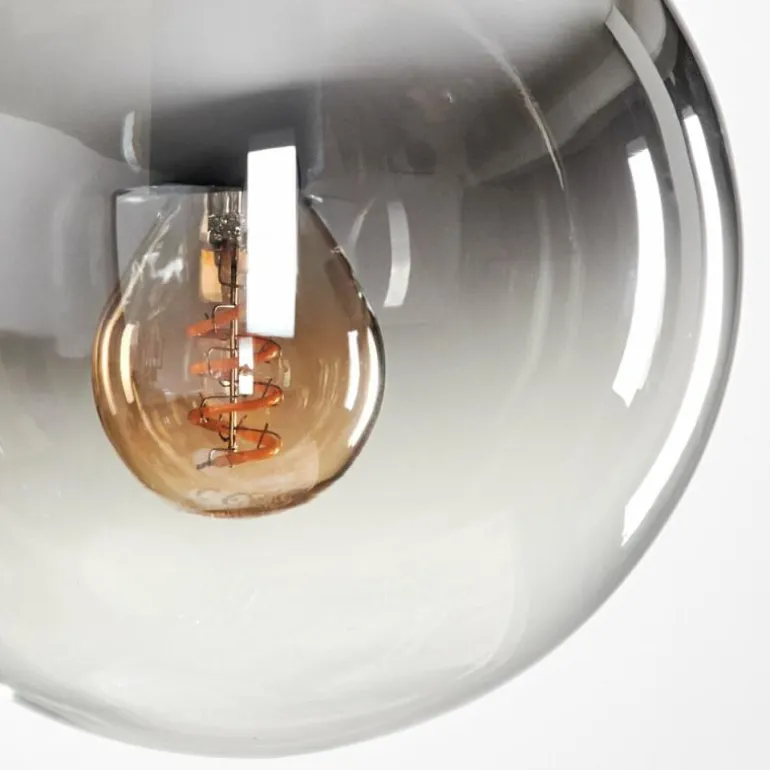 Suspension - Verre Gastor Chrome, Clair, Fumé, 1 lumière