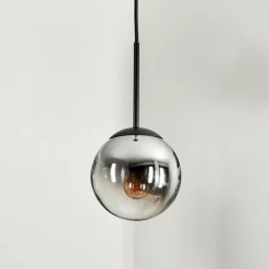 Suspension - Verre Gastor Chrome, Clair, Fumé, 1 lumière